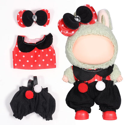3 Piece Doll Clothes Set for 17cm Dolls - Handmade Crochet Outfit with Hat