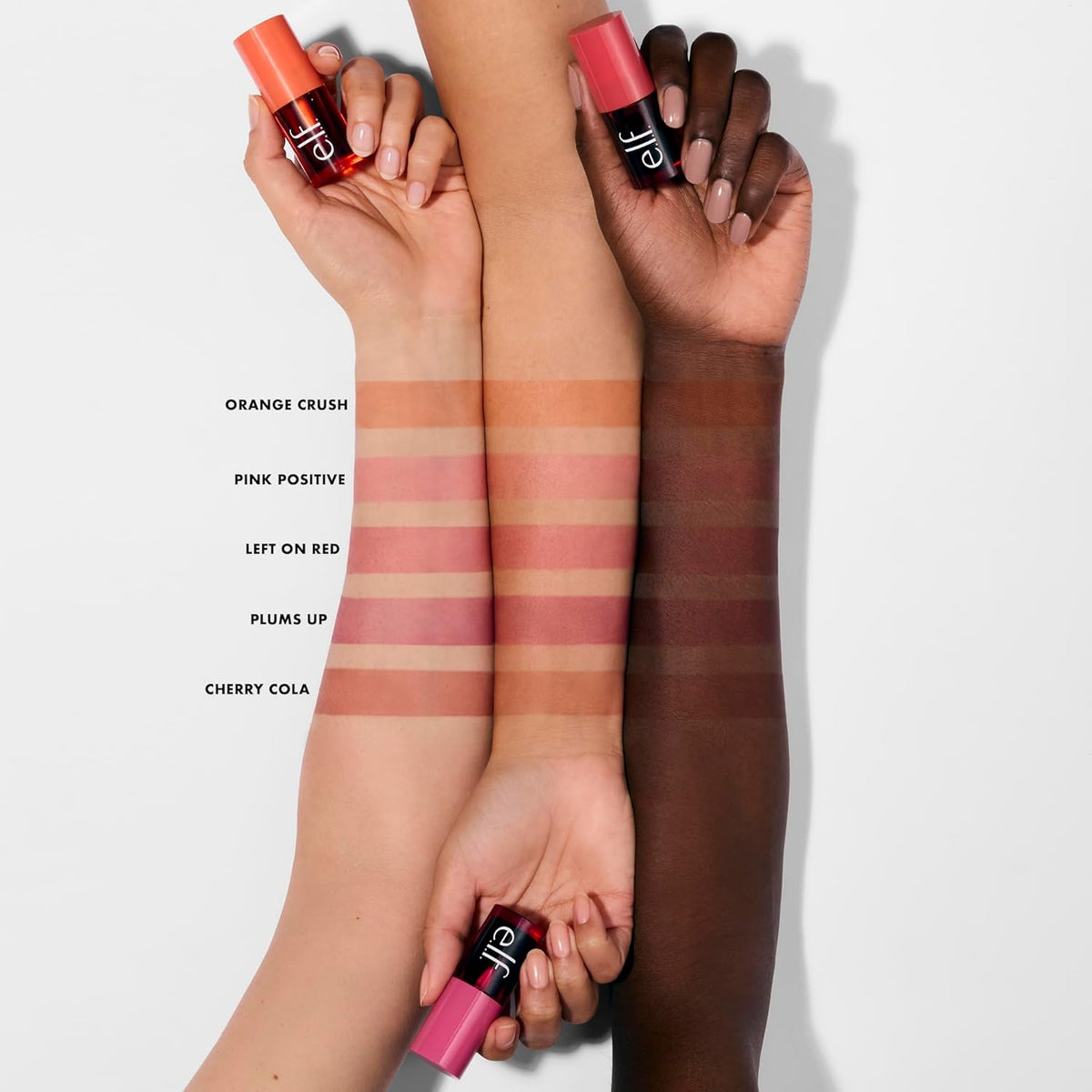 e.l.f. Sheer For It Blush Tint, Multi-Use, Long-Lasting Lip &amp; Cheek Makeup, Creates A Natural Flush Finish, Vegan &amp; Cruelty-Free, Plums Up