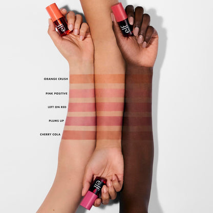 e.l.f. Sheer For It Blush Tint, Multi-Use, Long-Lasting Lip &amp; Cheek Makeup, Creates A Natural Flush Finish, Vegan &amp; Cruelty-Free, Plums Up