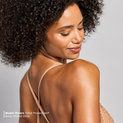 Total Protection® Body Shield Glow SPF 50, Lightweight Pearlescent Zinc Oxide Formula, Environmental Defense Against Blue Light &amp; Pollution, For All Skin Types, 3 fl. oz