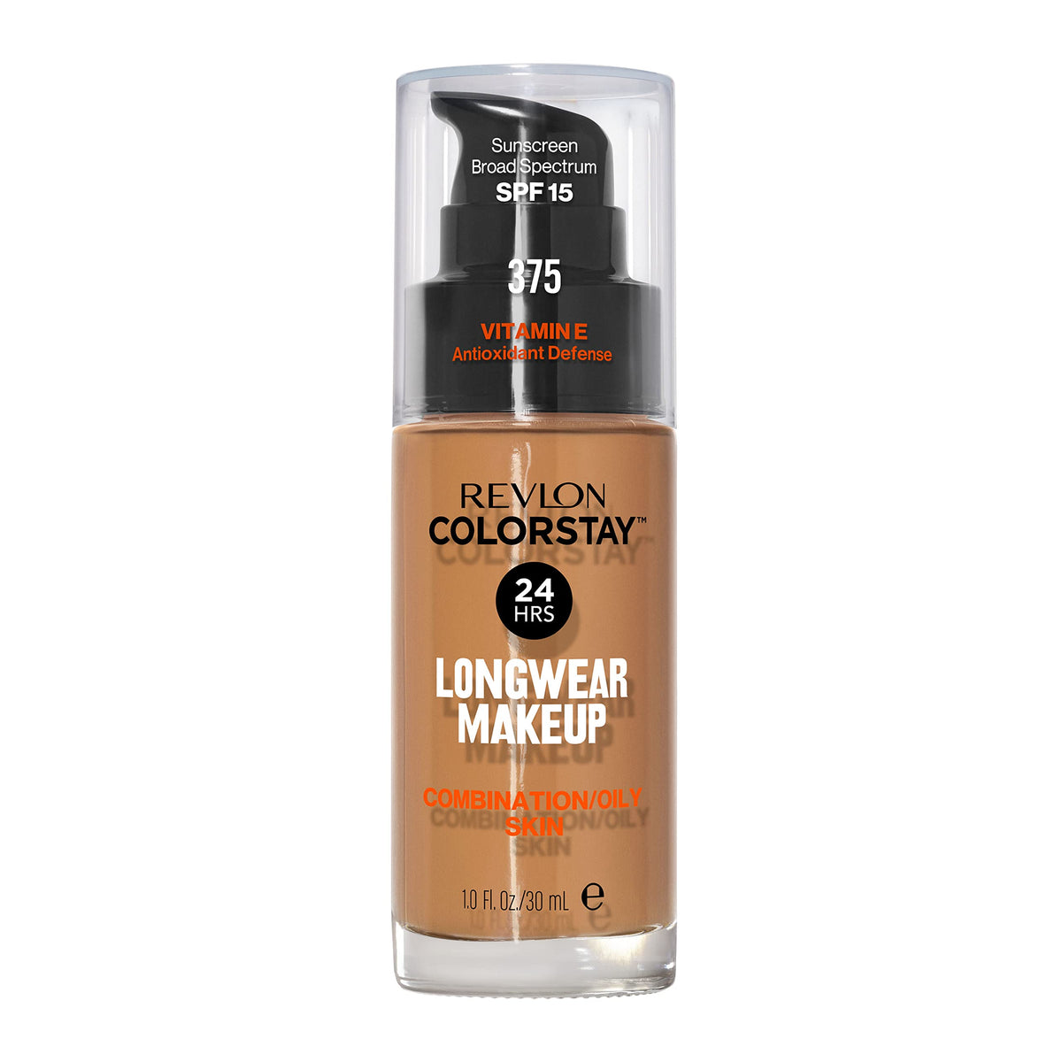 Revlon Liquid Foundation, ColorStay Face Makeup for Combination &amp; Oily Skin, SPF 15, Medium-Full Coverage with Matte Finish, 180 Sand Beige, 1 Fl Oz