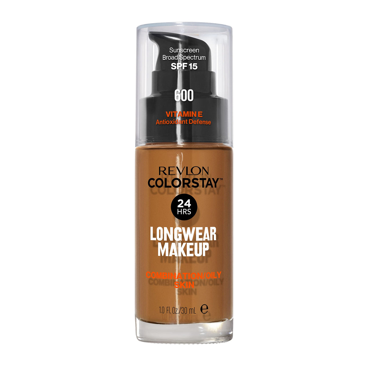 Revlon Liquid Foundation, ColorStay Face Makeup for Combination &amp; Oily Skin, SPF 15, Medium-Full Coverage with Matte Finish, 180 Sand Beige, 1 Fl Oz