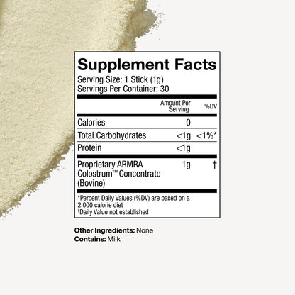 ARMRA Colostrum™ Powder | Blood Orange | Gut Health &amp; Bloating | Skin &amp; Hair | Immunity | Keto, Gluten &amp; Fat-Free | 30 Servings