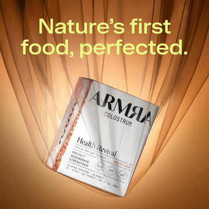 ARMRA Colostrum™ Powder | Blood Orange | Gut Health &amp; Bloating | Skin &amp; Hair | Immunity | Keto, Gluten &amp; Fat-Free | 30 Servings