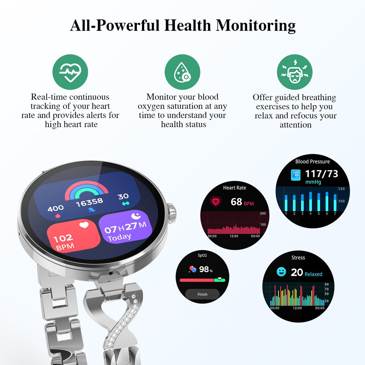 Smart Watches for Women, Answer/Make Call, 1.04&