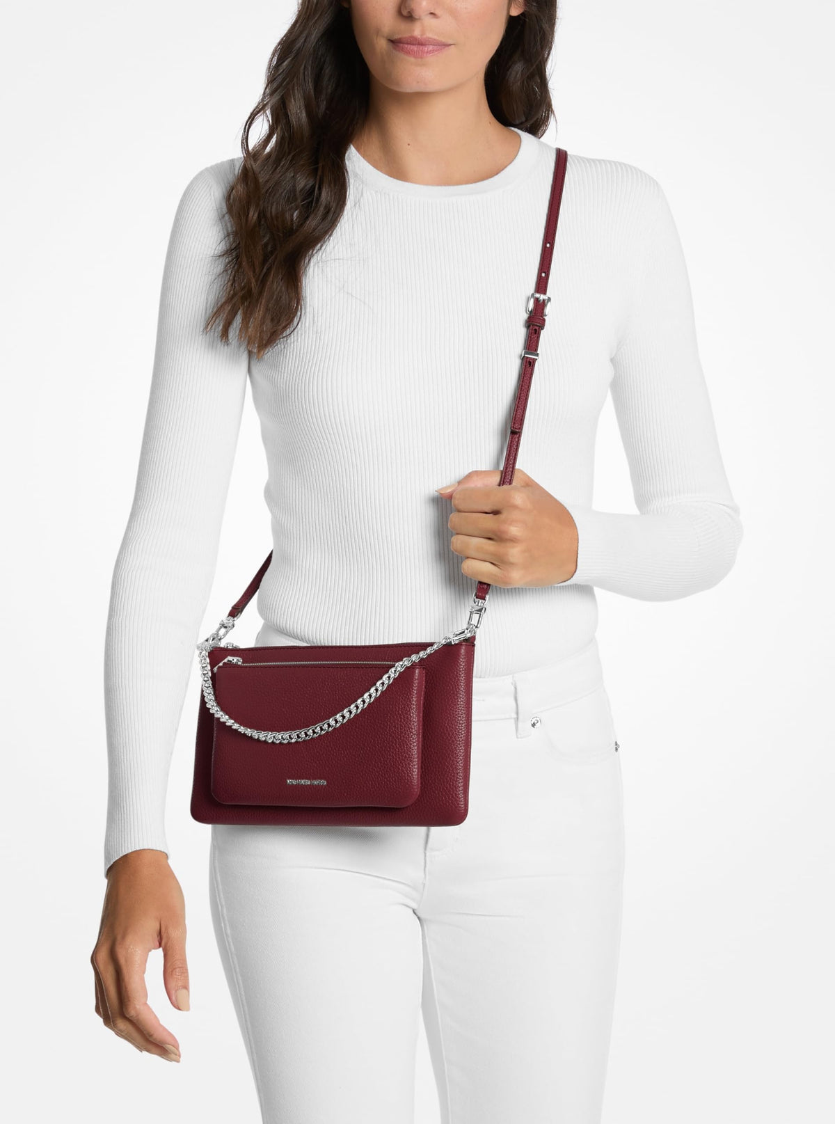 Michael Kors Jet Set Medium Pocket Convertible Crossbody Bag