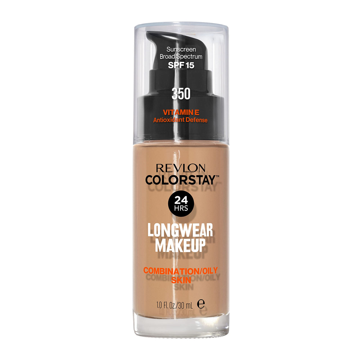 Revlon Liquid Foundation, ColorStay Face Makeup for Combination &amp; Oily Skin, SPF 15, Medium-Full Coverage with Matte Finish, 180 Sand Beige, 1 Fl Oz