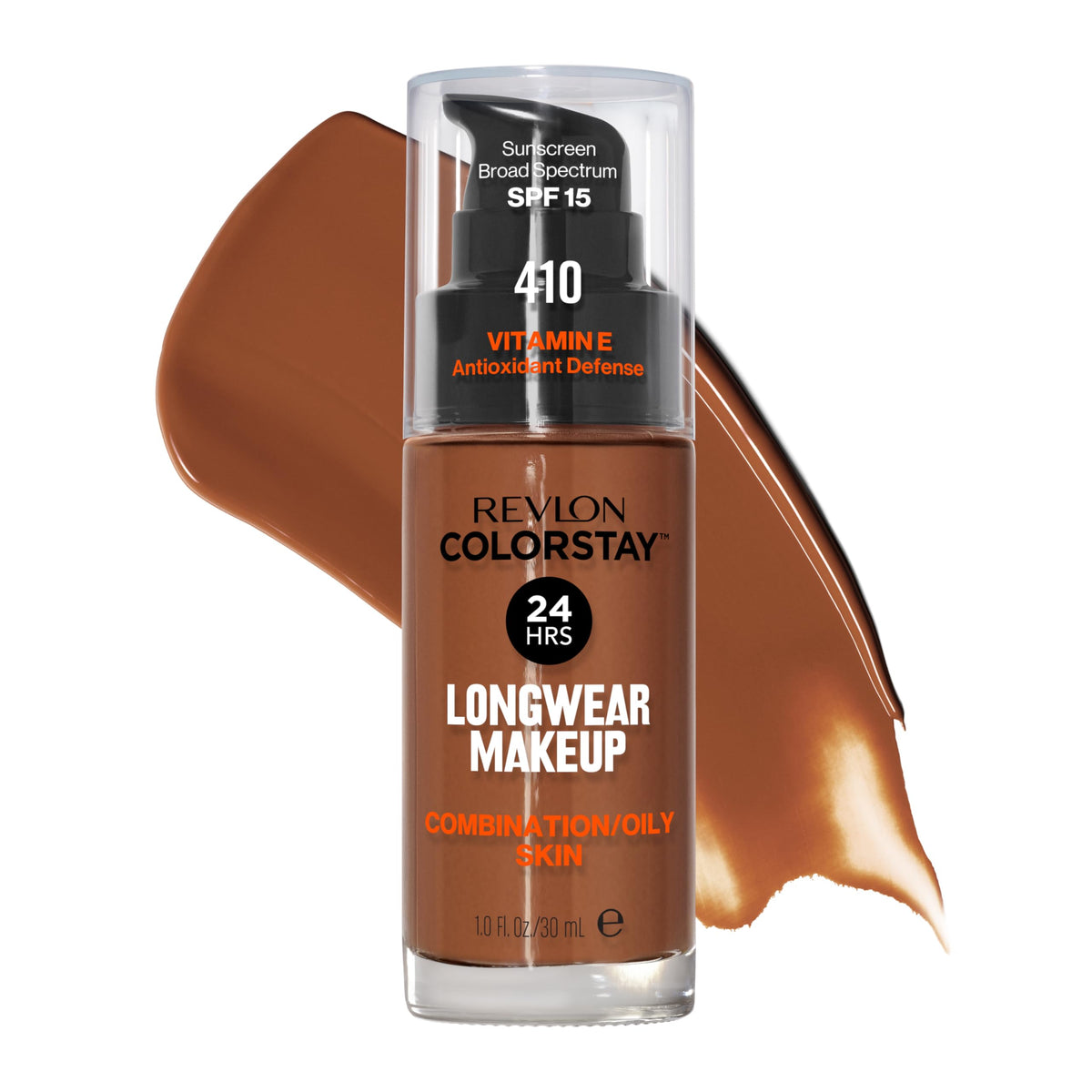 Revlon Liquid Foundation, ColorStay Face Makeup for Combination &amp; Oily Skin, SPF 15, Medium-Full Coverage with Matte Finish, 180 Sand Beige, 1 Fl Oz