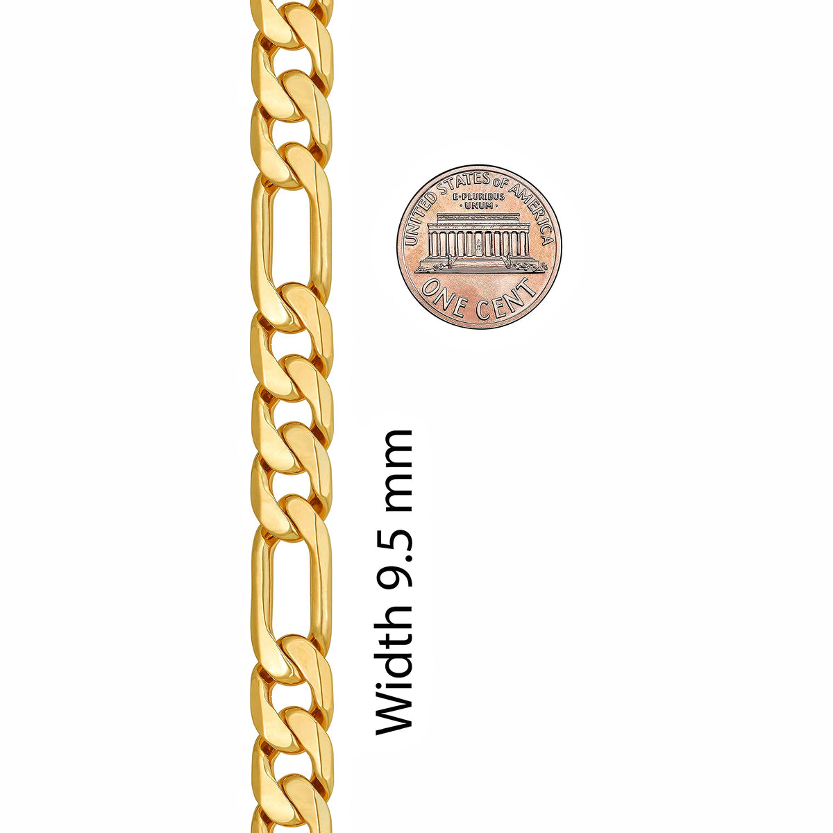 Premium 18K Gold-Plated Figaro Chain Necklace – Stainless Steel | Waterproof &amp; Tarnish Resistant