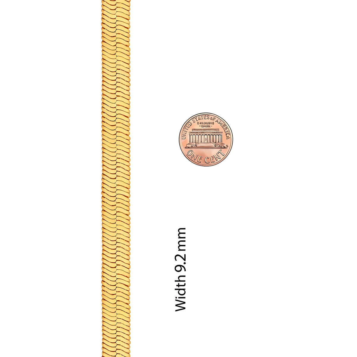 Premium Gold-Plated Stainless Steel Herringbone Chain Necklace – Waterproof, Tarnish Resistant &amp; Designed by UNCLE LOL