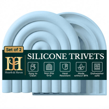 Silicone Trivets for Hot Dishes – Heat-Resistant, Non-Slip Pot Holders for Kitchen &amp; Coasters – Durable Hot Pads for Pots, Pans, Baking Dishes &amp; Kitchen Appliances