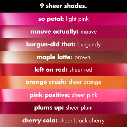 e.l.f. Sheer For It Blush Tint, Multi-Use, Long-Lasting Lip &amp; Cheek Makeup, Creates A Natural Flush Finish, Vegan &amp; Cruelty-Free, Plums Up