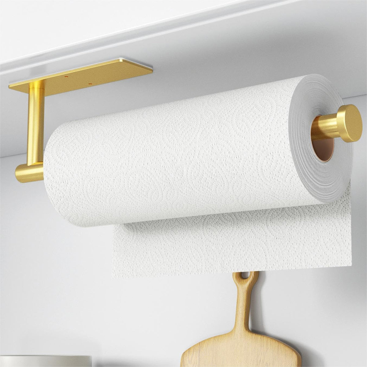 Paper Towel Holder - Self-Adhesive or Drilling, Wall Mounted Paper Towel Rack for Kitchen