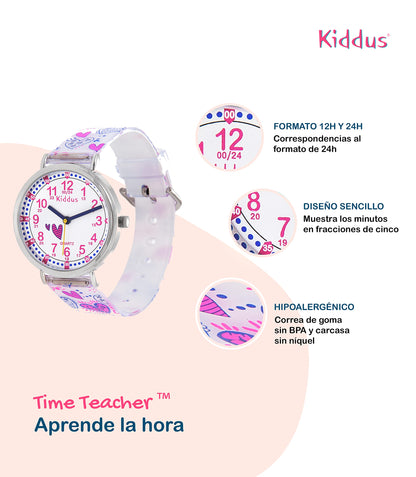 Kids Time Teacher Watch - Educational Analog Watch with Japanese Quartz Movement Ages 5-12