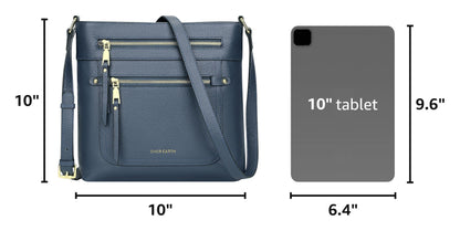 Over Earth Crossbody Bags for Women Leather Purses for Ladies with Multiple Pockets