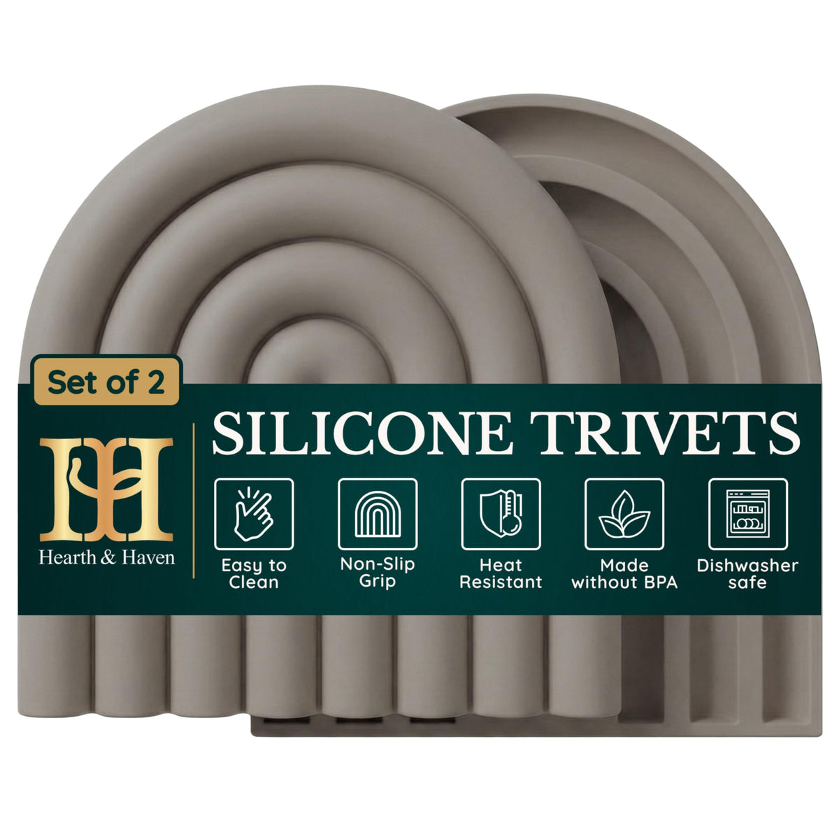 Silicone Trivets for Hot Dishes – Heat-Resistant, Non-Slip Pot Holders for Kitchen &amp; Coasters – Durable Hot Pads for Pots, Pans, Baking Dishes &amp; Kitchen Appliances