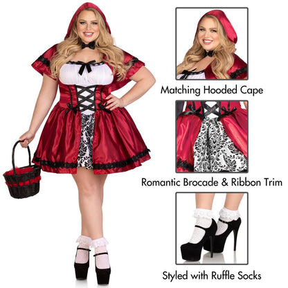 Gothic Red Riding Hood Costume - Women&