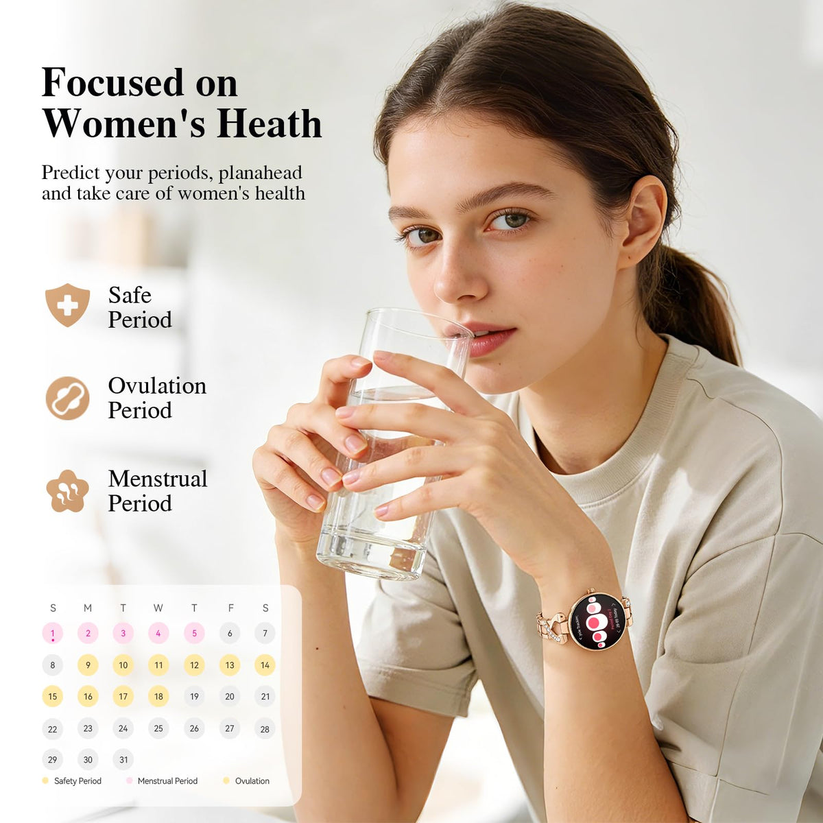 Smart Watches for Women, Answer/Make Call, 1.04&
