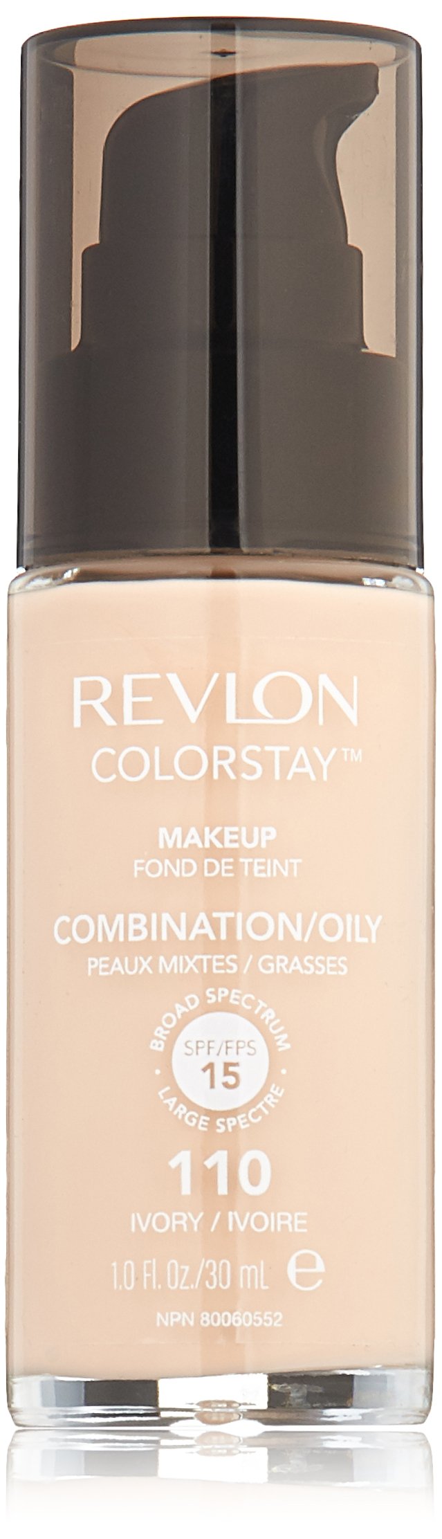 Revlon Liquid Foundation, ColorStay Face Makeup for Combination &amp; Oily Skin, SPF 15, Medium-Full Coverage with Matte Finish, 180 Sand Beige, 1 Fl Oz