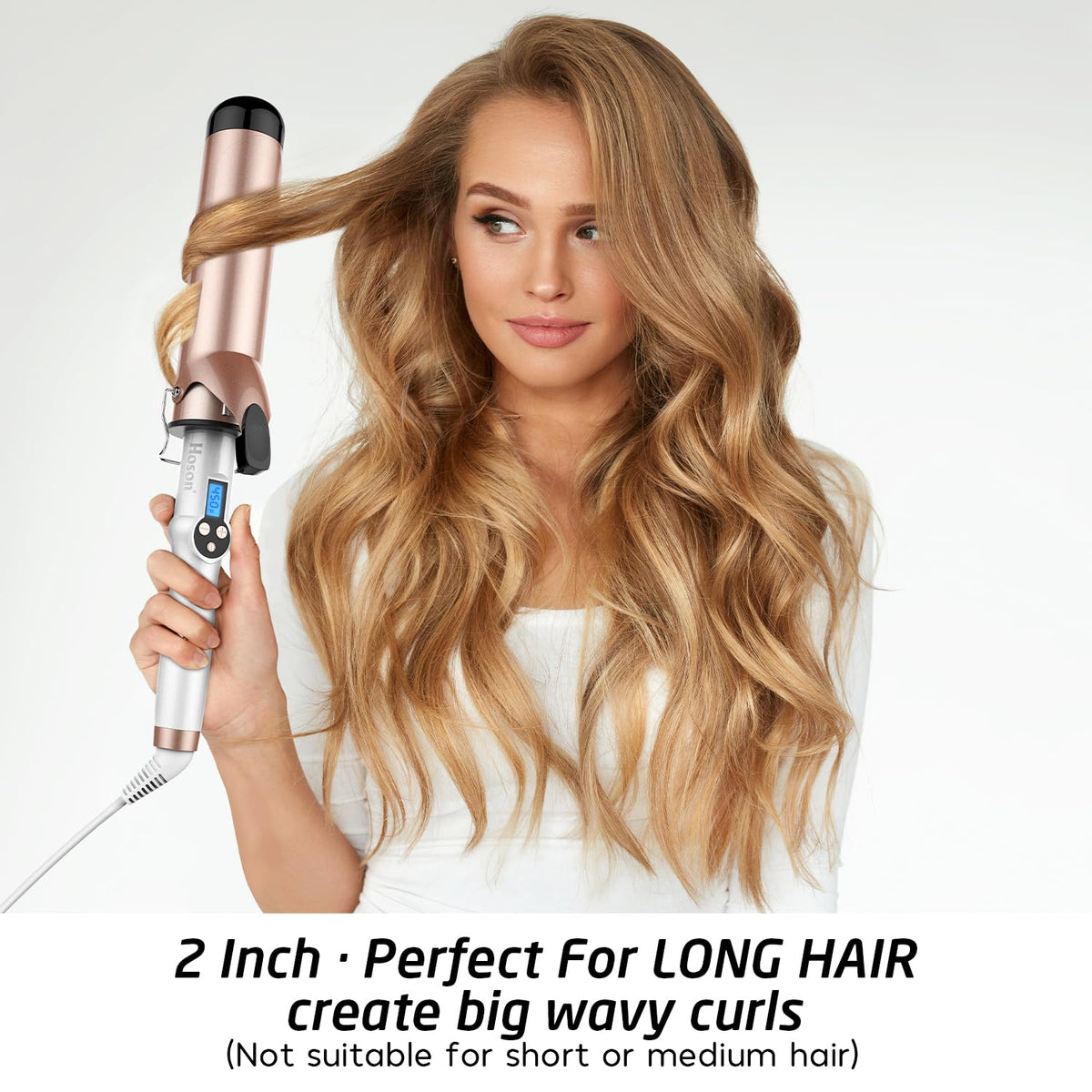 Professional Ceramic Tourmaline Curling Iron 3/4 Inch - Hair Curler with Heat Protection