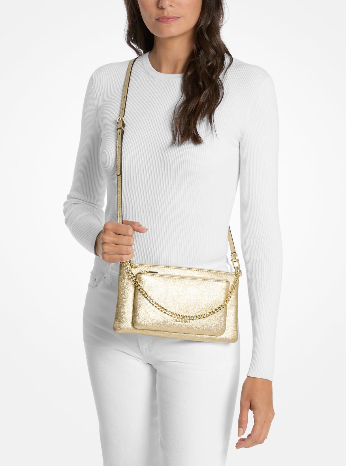 Michael Kors Jet Set Medium Pocket Convertible Crossbody Bag