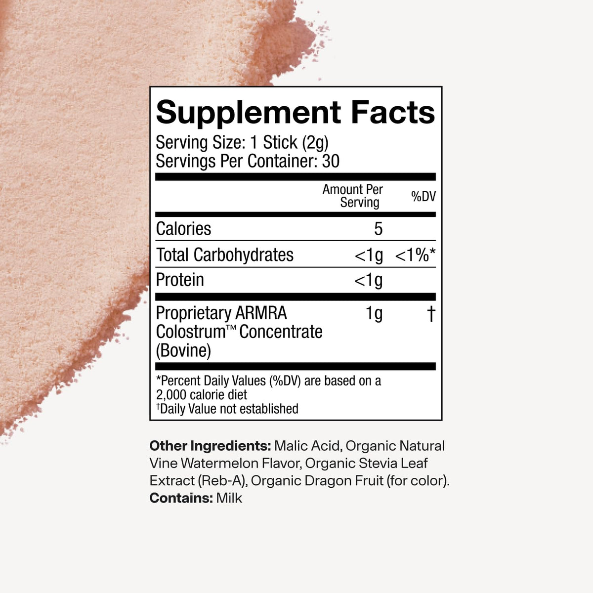 ARMRA Colostrum™ Powder | Blood Orange | Gut Health &amp; Bloating | Skin &amp; Hair | Immunity | Keto, Gluten &amp; Fat-Free | 30 Servings