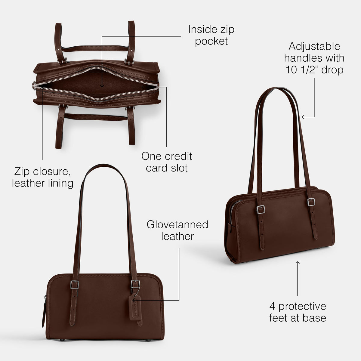 COACH Swing Zip Bag with Grommets COACH Women&