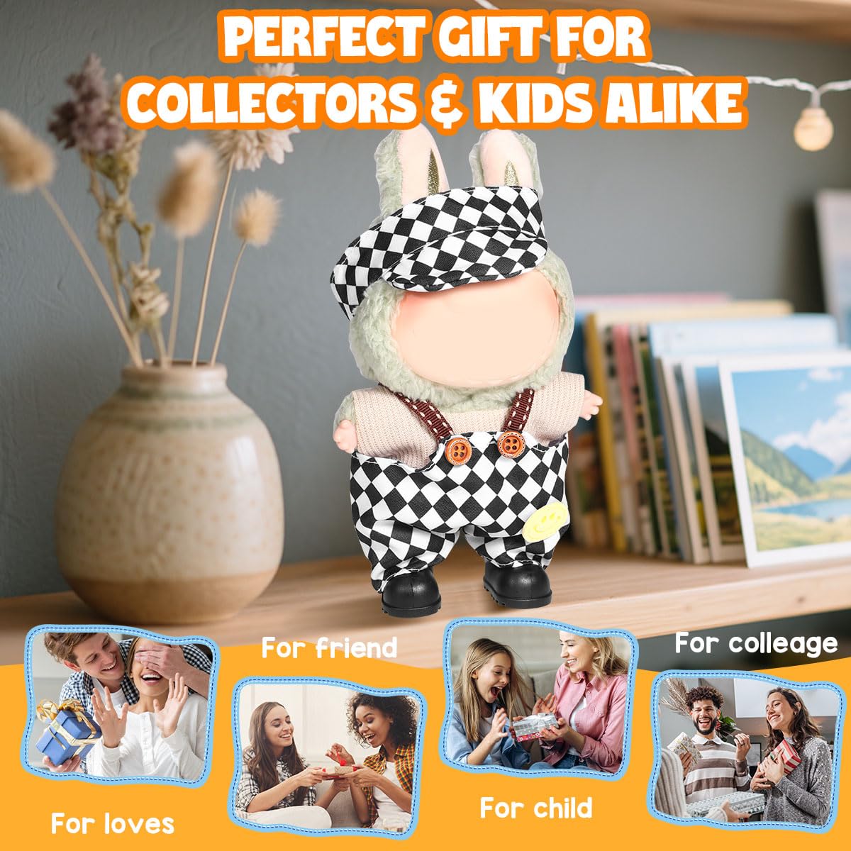 3 Piece Doll Clothes Set for 17cm Dolls - Handmade Crochet Outfit with Hat