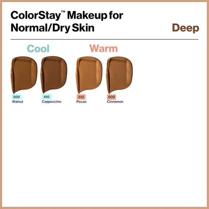 Revlon Liquid Foundation, ColorStay Face Makeup for Normal &amp; Dry Skin, SPF 20, Longwear Medium-Full Coverage with Natural Finish, 240 Medium Beige, 1 Fl Oz
