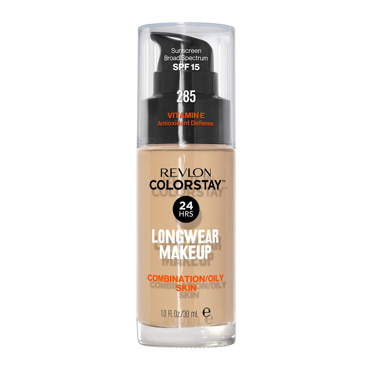 Revlon Liquid Foundation, ColorStay Face Makeup for Combination &amp; Oily Skin, SPF 15, Medium-Full Coverage with Matte Finish, 180 Sand Beige, 1 Fl Oz