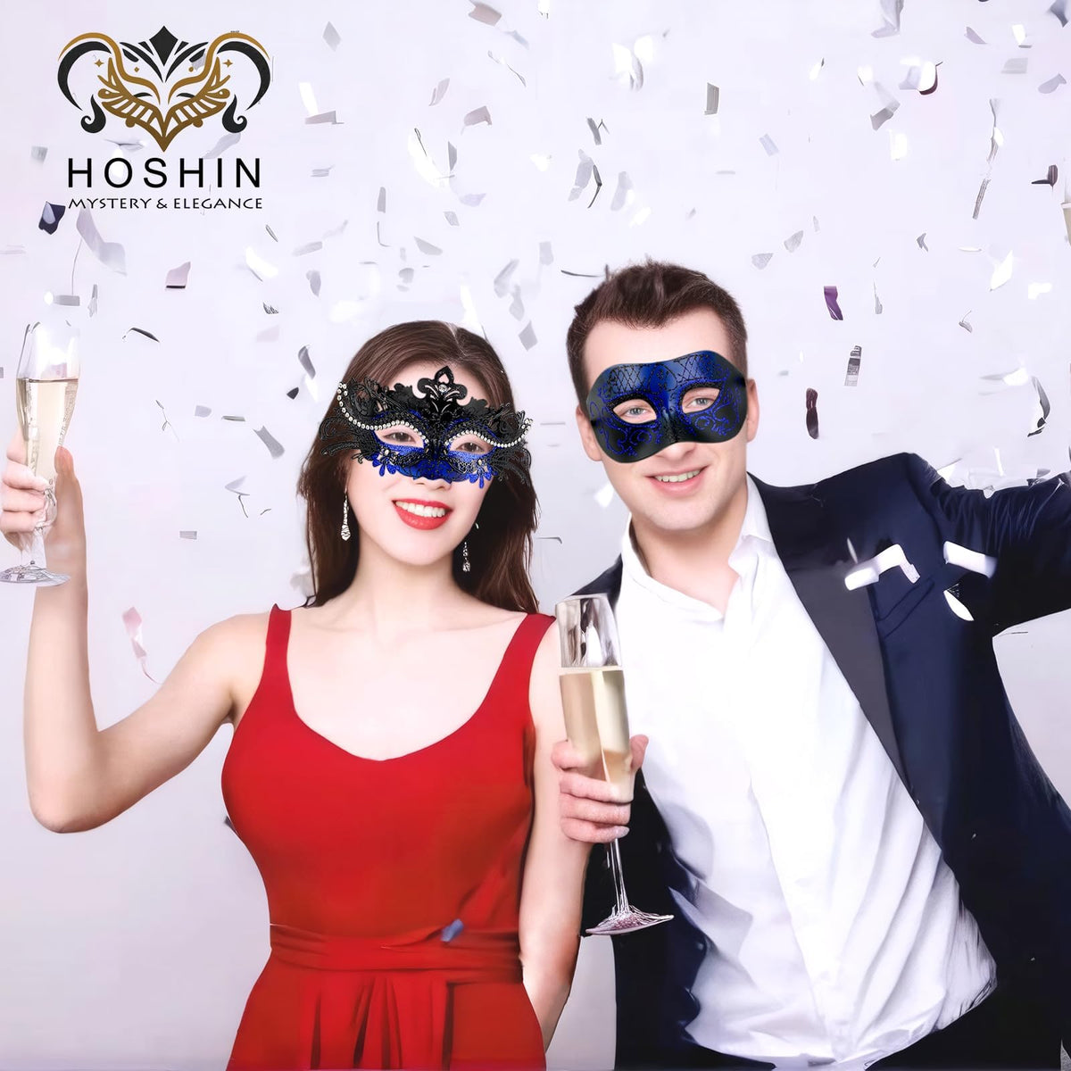 Masquerade Masks - Elegant Mardi Gras Party Masks - Premium Decorative Masks for Women and Men