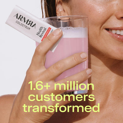 ARMRA Colostrum™ Powder | Blood Orange | Gut Health &amp; Bloating | Skin &amp; Hair | Immunity | Keto, Gluten &amp; Fat-Free | 30 Servings