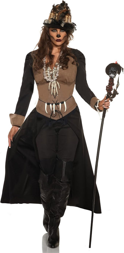 Voodoo Queen Priestess Witch Doctor Skull Priest Women&