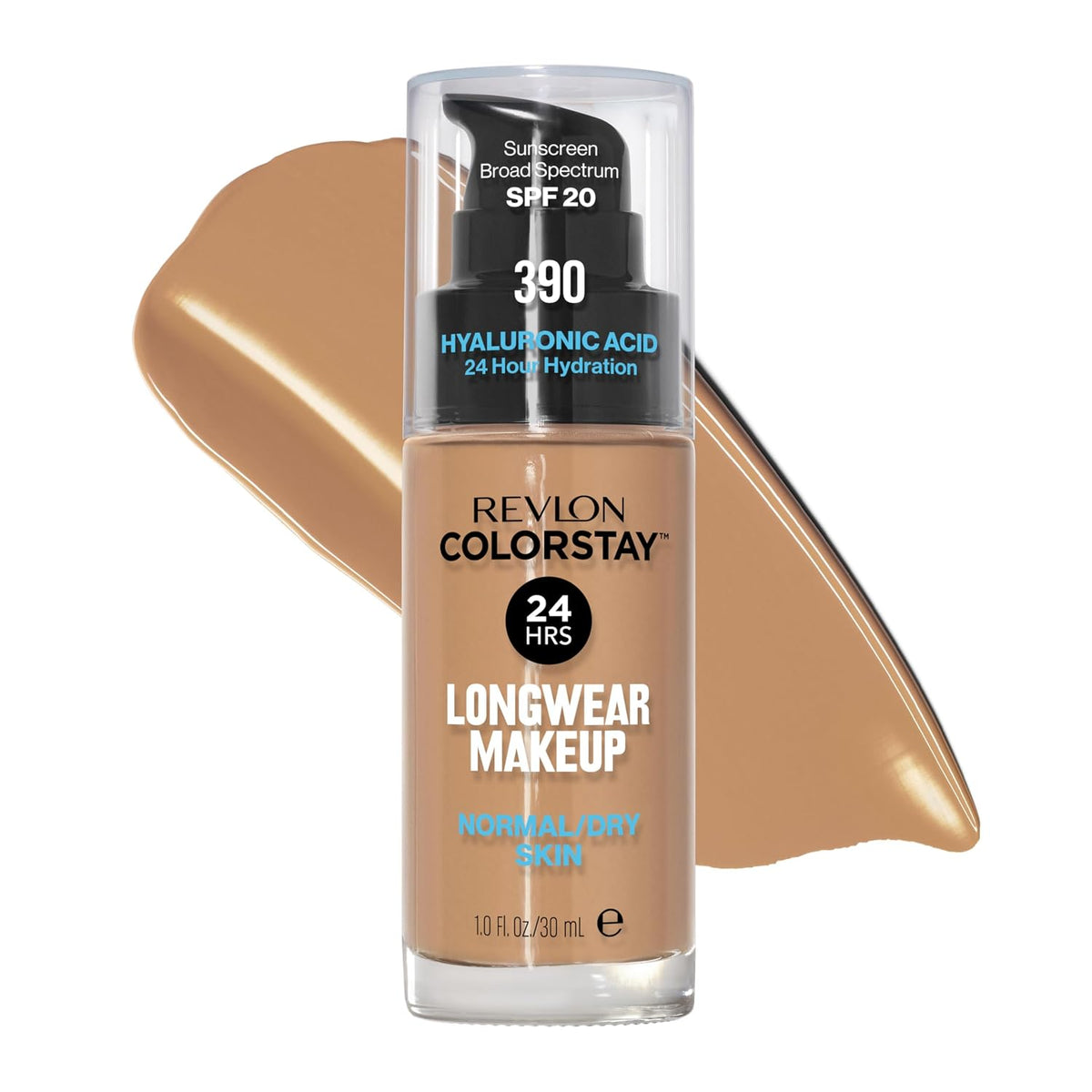 Revlon Liquid Foundation, ColorStay Face Makeup for Normal &amp; Dry Skin, SPF 20, Longwear Medium-Full Coverage with Natural Finish, 240 Medium Beige, 1 Fl Oz