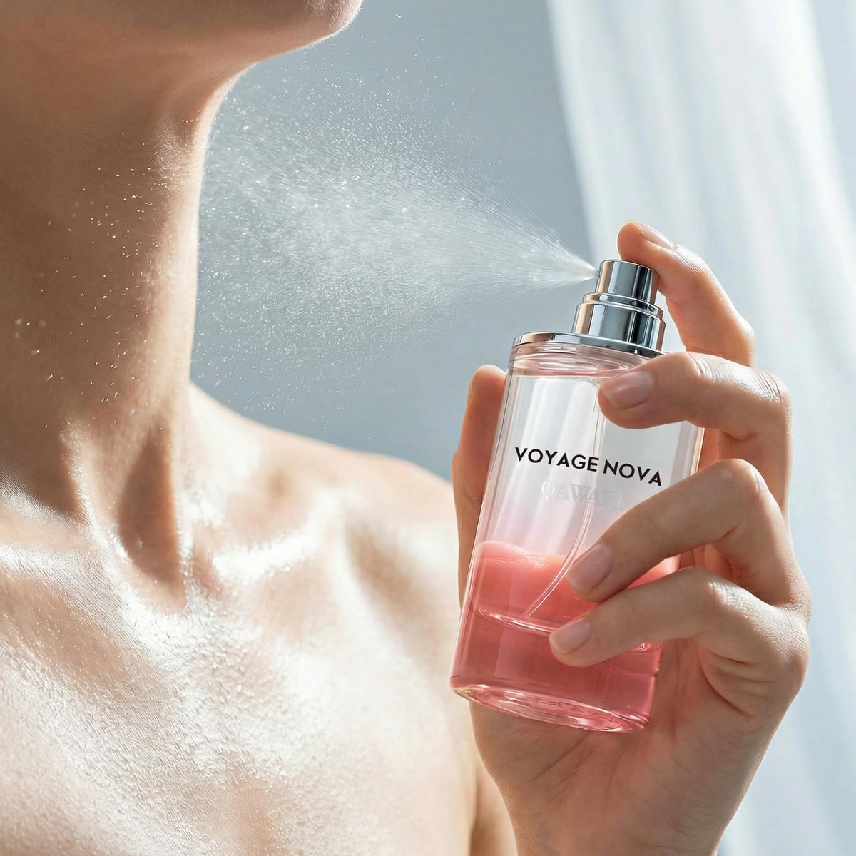Voyage Nova Eau de Parfum for Women, Lychee Bergamot Ginger, Rose Peony Cocoa Blossom, Elegant Patchouli, Long Lasting Spring Fall Perfume, 100ml &amp; 3.4 fl oz