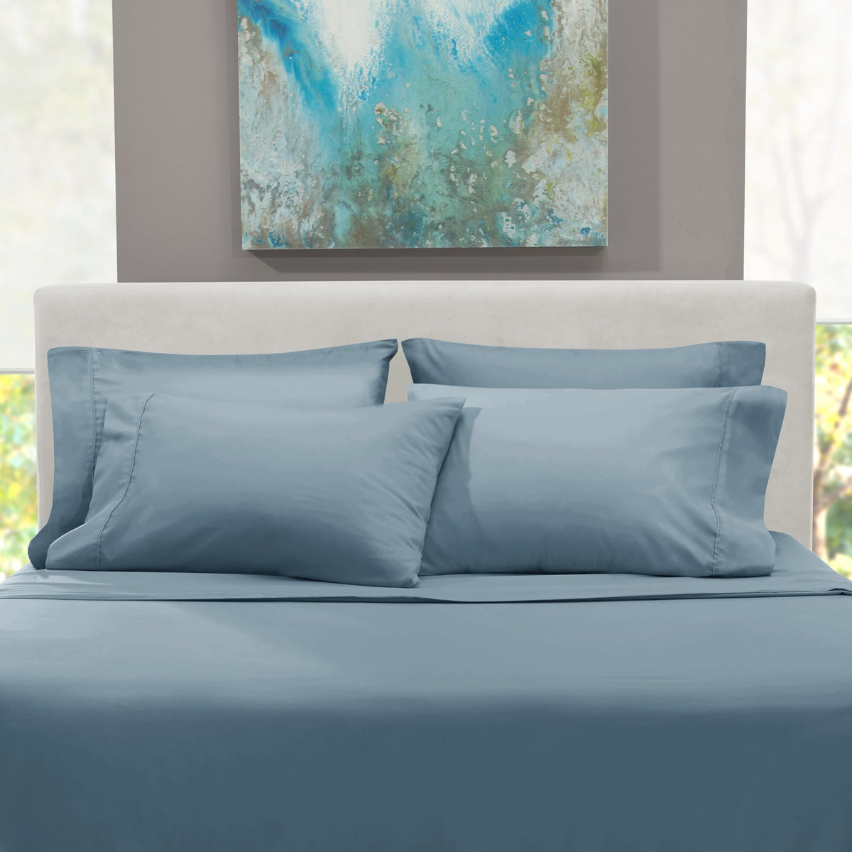 King Size Deep Pocket Sheet Set 6 Piece - Extra Deep Fitted Sheets 18-24 Inch Microfiber Linen
