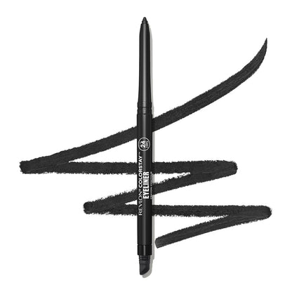 Revlon ColorStay Pencil Waterproof Eyeliner, Smudge-Proof, Eye Makeup with Built-In Sharpener, Long-Lasting, Matte Finish, 201 Black, 2 pack