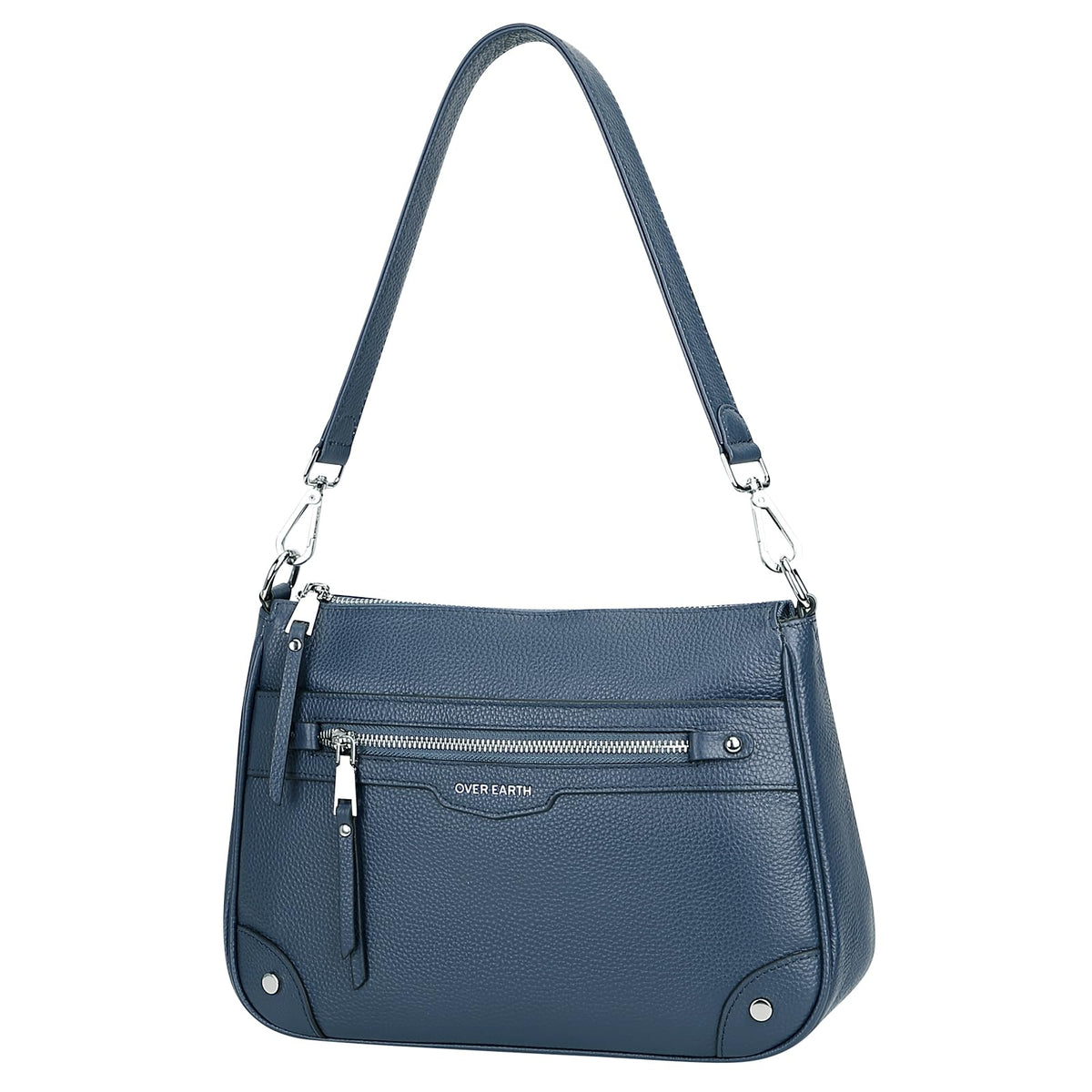 Over Earth Soft Genuine Leather Crossbody Bags for Women Medium Shoulder Purses Hobo Handbags with Multi Pockets