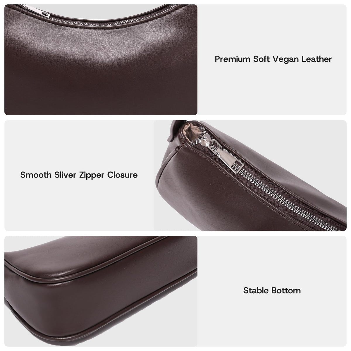 Small Shoulder Bag for Women Cute Mini Purse Trendy Vegan Leather Y2k Crescent Handbag
