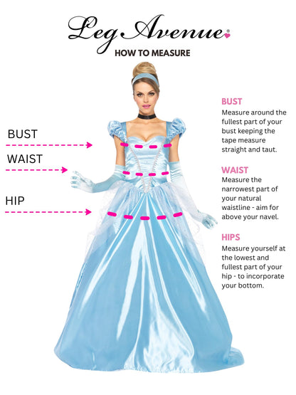 Cinderella Costume for Women - Classic Princess Dress Halloween Outfit