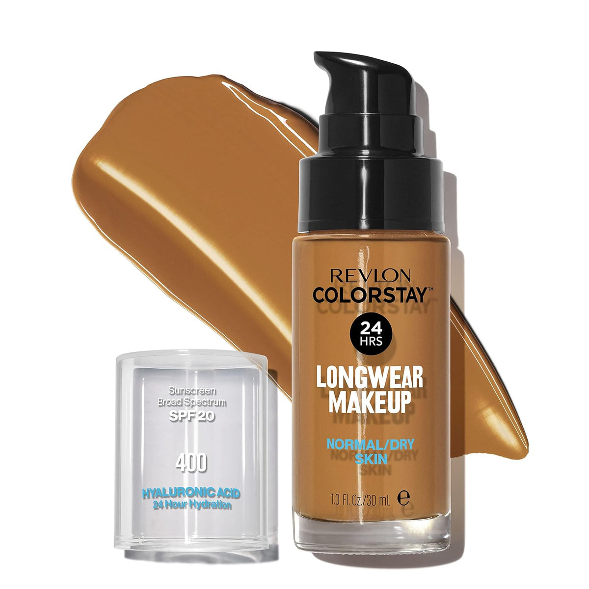 Revlon Liquid Foundation, ColorStay Face Makeup for Normal &amp; Dry Skin, SPF 20, Longwear Medium-Full Coverage with Natural Finish, 240 Medium Beige, 1 Fl Oz