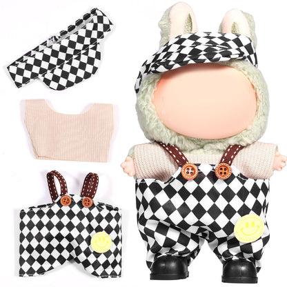 3 Piece Doll Clothes Set for 17cm Dolls - Handmade Crochet Outfit with Hat