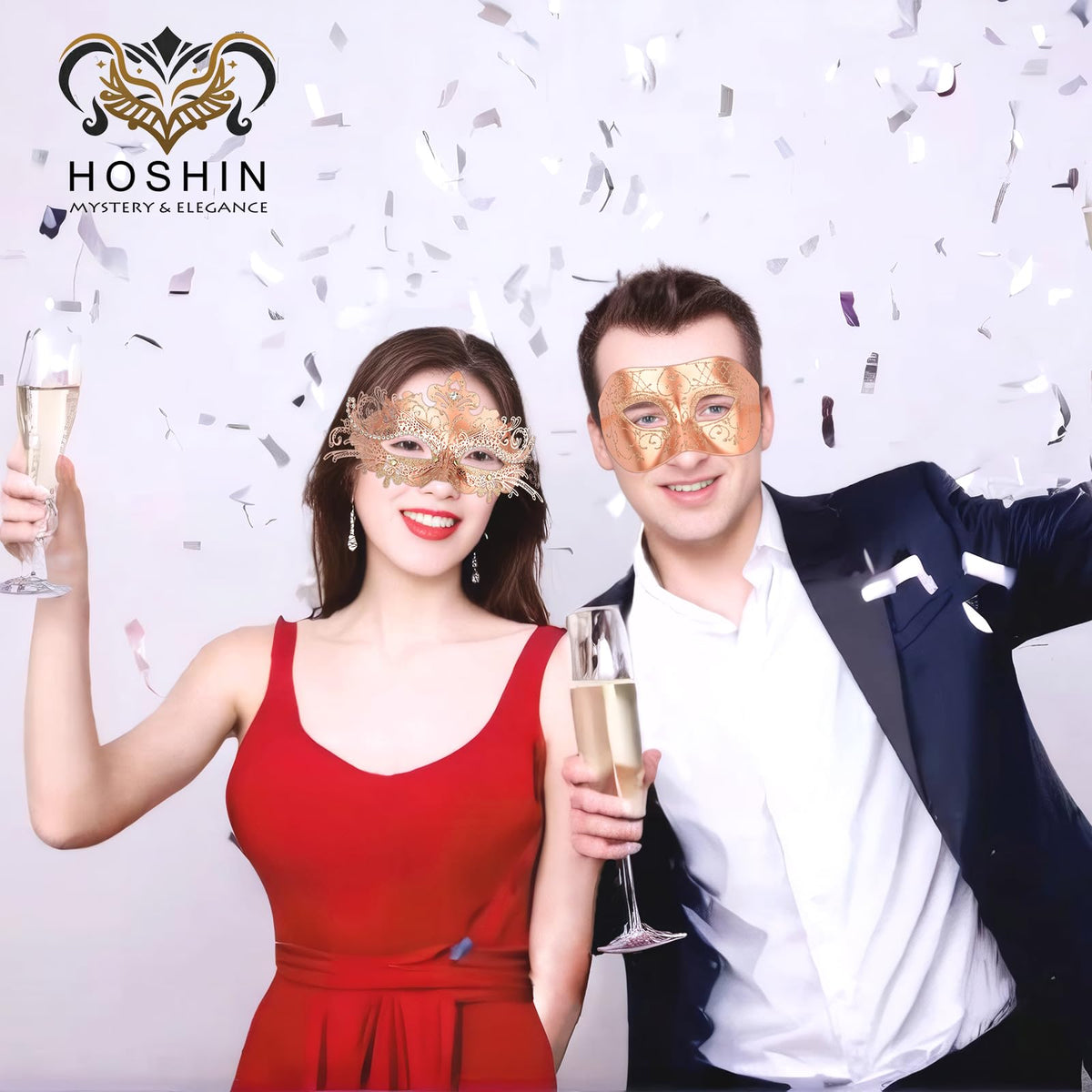 Masquerade Masks - Elegant Mardi Gras Party Masks - Premium Decorative Masks for Women and Men