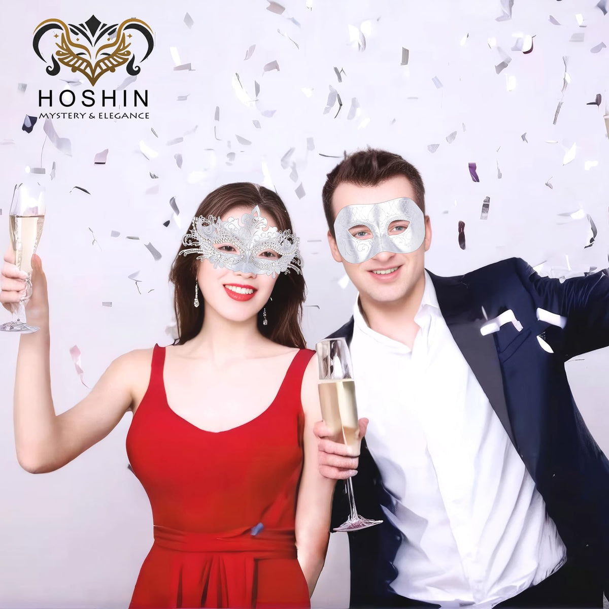 Masquerade Masks - Elegant Mardi Gras Party Masks - Premium Decorative Masks for Women and Men