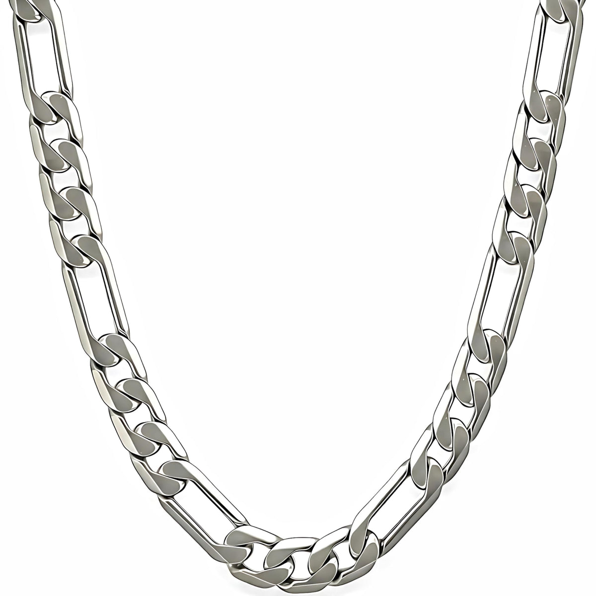 Premium 18K Gold-Plated Figaro Chain Necklace – Stainless Steel | Waterproof &amp; Tarnish Resistant