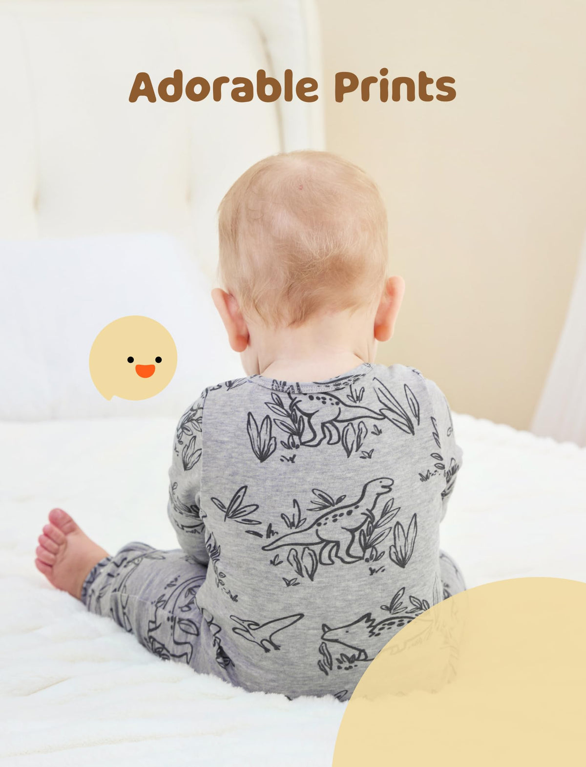 PATPAT Baby Footie Pajamas - Premium Tencel Lyocell &amp; Wool Romper with 2-Way Zipper