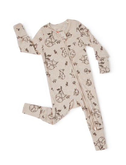 PATPAT Baby Footie Pajamas - Premium Tencel Lyocell &amp; Wool Romper with 2-Way Zipper