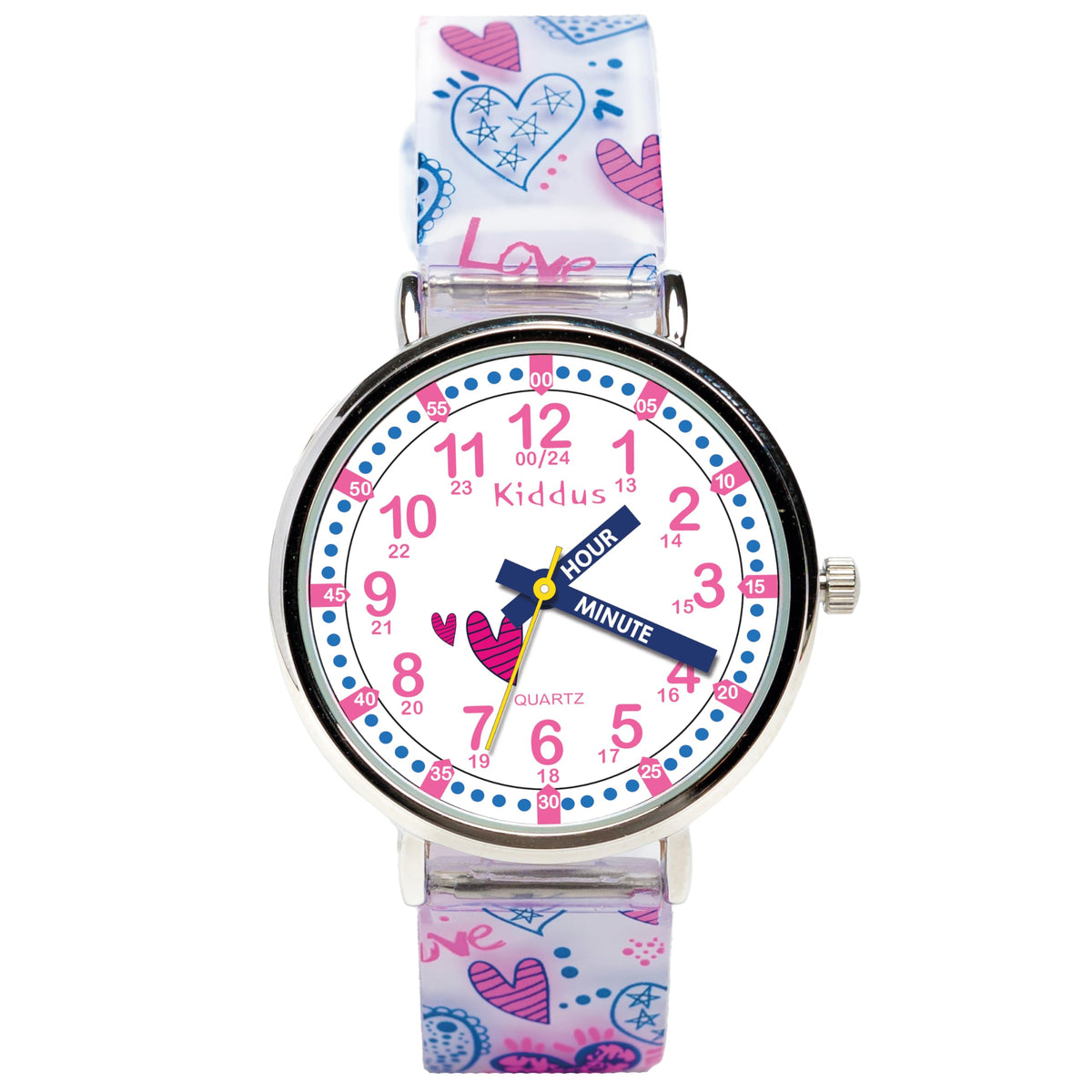 Kids Time Teacher Watch - Educational Analog Watch with Japanese Quartz Movement Ages 5-12