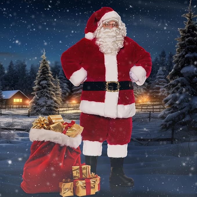 Luxurious Ultra Plush Professional Santa Claus Men&