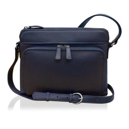 ili New York Genuine Leather Crossbody Bags for Women - Premium RFID Blocking Shoulder Bag Organizer with Adjustable Strap